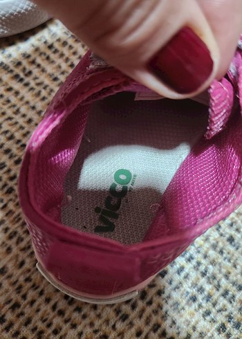 Kız Çocuk Pembe Yılan Desenli Cırtlı Spor Ayakkabı - Görsel 2