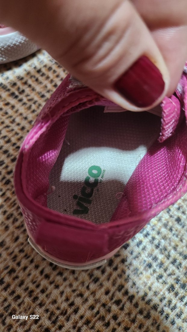 Kız Çocuk Pembe Yılan Desenli Cırtlı Spor Ayakkabı - Görsel 2