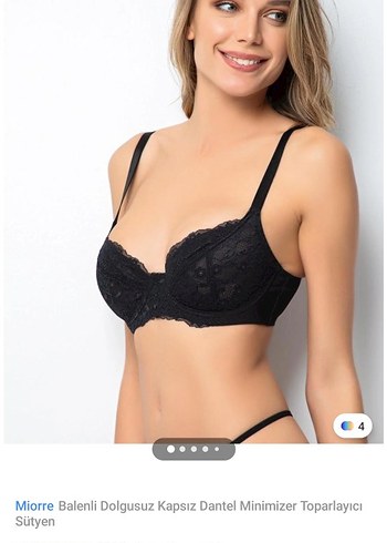 Miorre Bordo Dantelli Minimizer Sütyen - Görsel 2