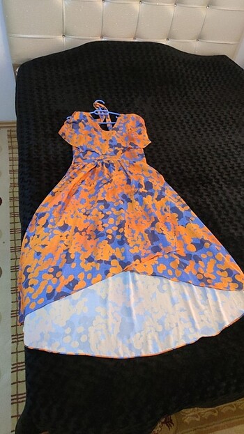 s Beden Renkli midi boy sifon elbise