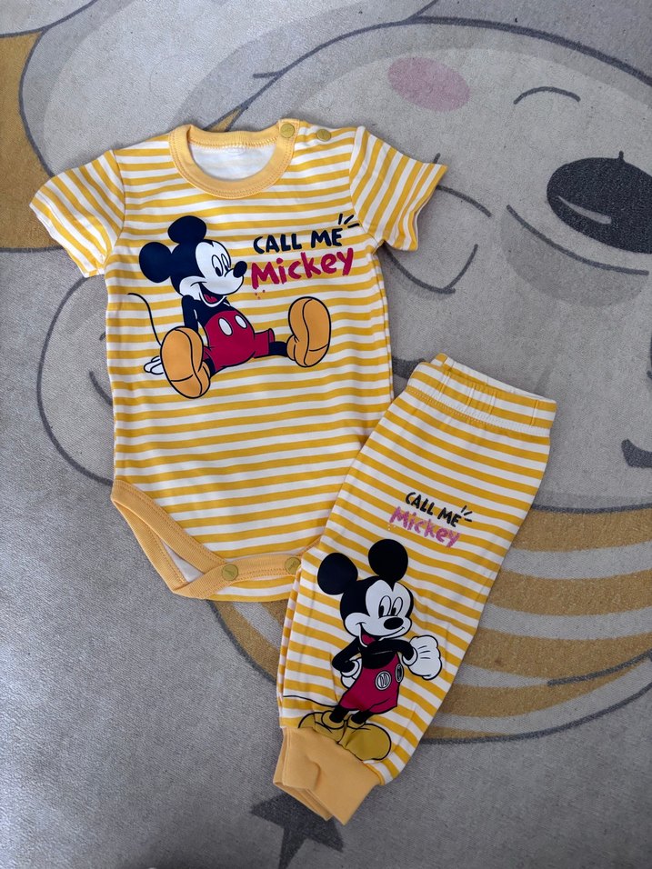 Renkli Baskılı Beyaz Çocuk Atlet ve Pantolon Takımı - Görsel 2