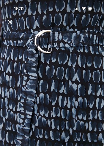 Uzun Kollu Fırfırlı Lacivert Mini Elbise - Görsel 6