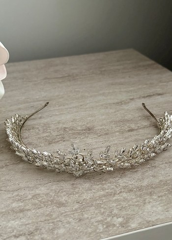 Beyaz Payetli Gelin Tacı - Görsel 4