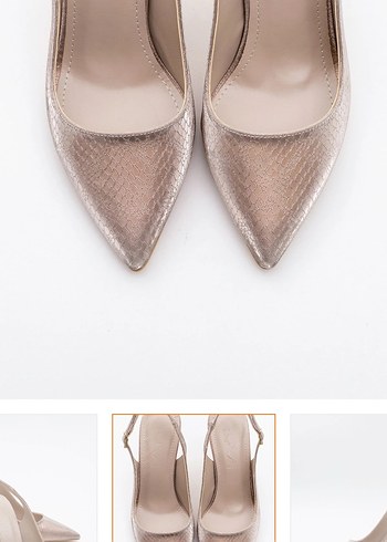 Pembe Parlak Yılan Desenli Stiletto Topuklu Ayakkabı - Görsel 4