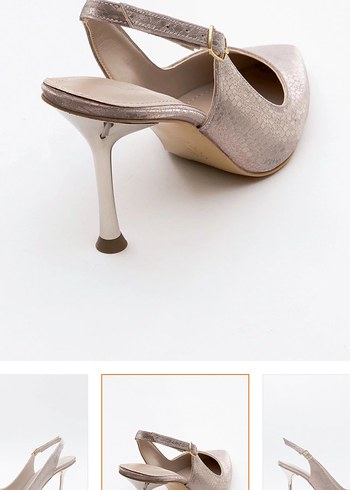 Pembe Parlak Yılan Desenli Stiletto Topuklu Ayakkabı - Görsel 6