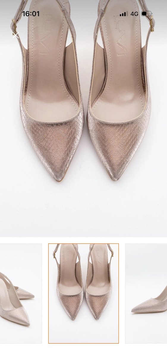 Pembe Parlak Yılan Desenli Stiletto Topuklu Ayakkabı - Görsel 4