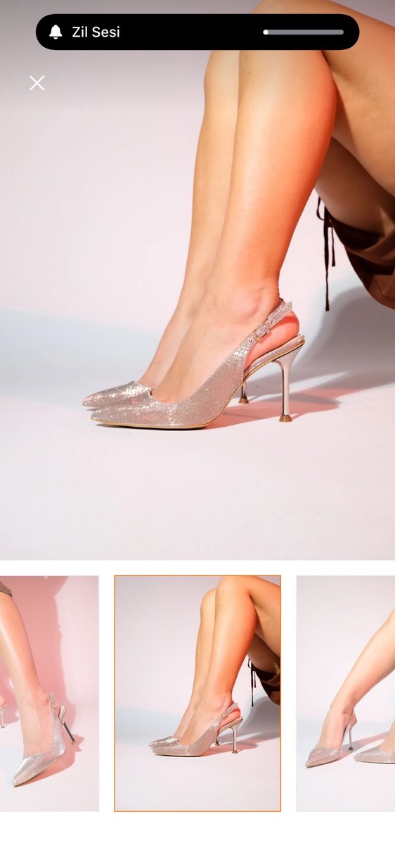 Pembe Parlak Yılan Desenli Stiletto Topuklu Ayakkabı - Görsel 2