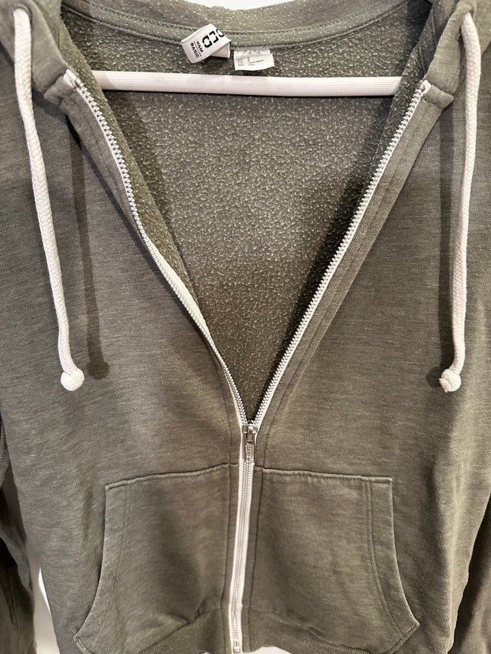 Gri Fermuarlı Kadın Sweatshirt - Görsel 3