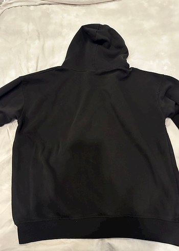 Siyah Kapüşonlu Kadın Sweatshirt - Görsel 3