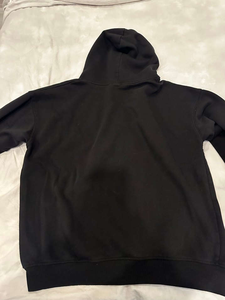 Siyah Kapüşonlu Kadın Sweatshirt - Görsel 3