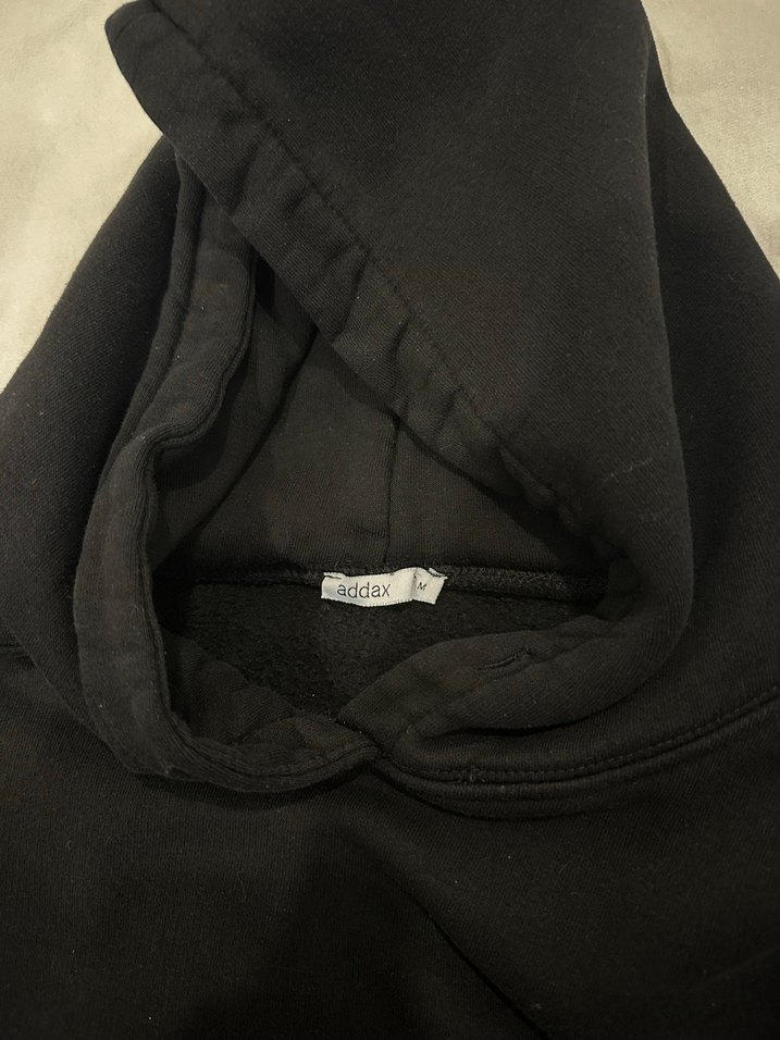 Siyah Kapüşonlu Kadın Sweatshirt - Görsel 2