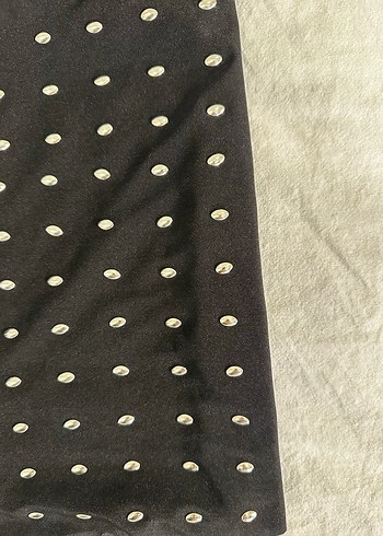 Siyah İşlemeli Mini Etek - Görsel 4