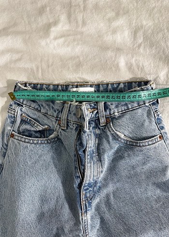 Kadın Gri Denim Midi Boy Rahat Kesim Jean - Görsel 6