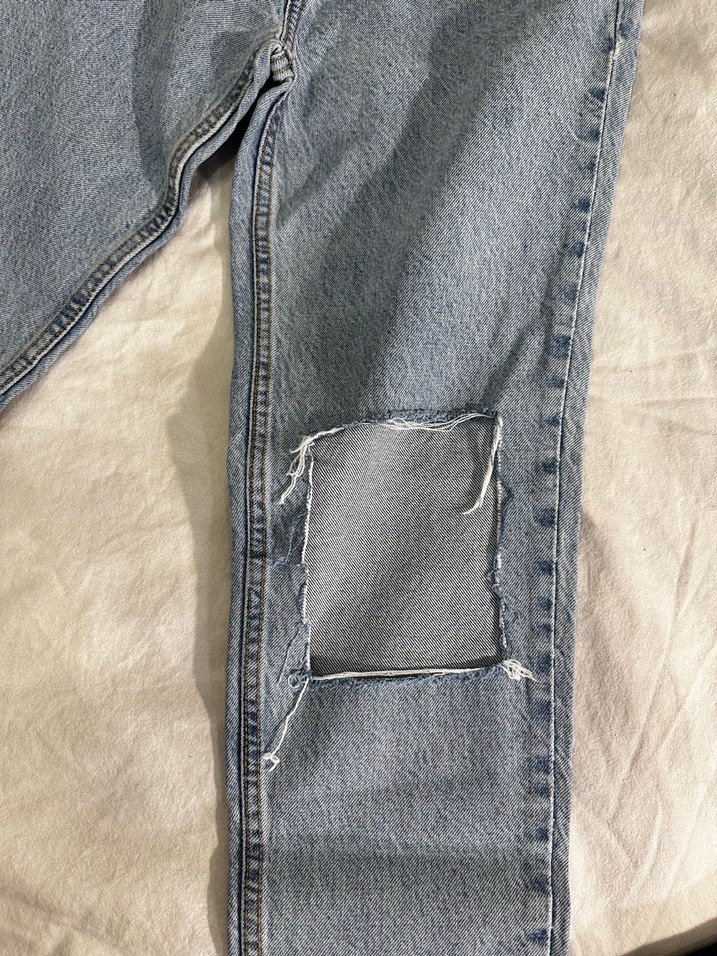 Kadın Gri Denim Midi Boy Rahat Kesim Jean - Görsel 3