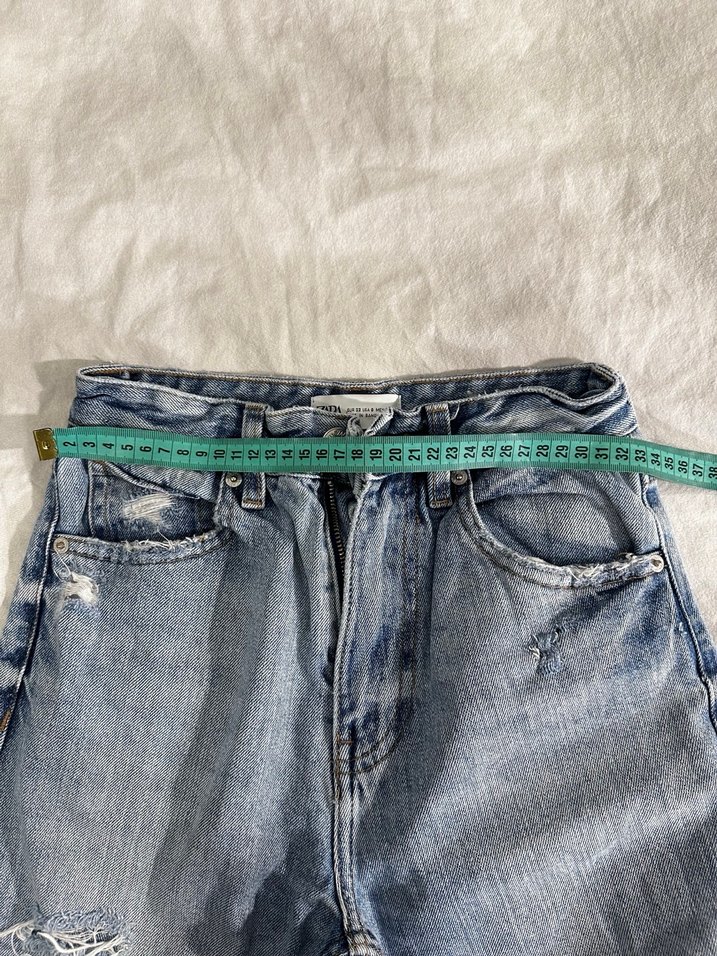 Yırtık Detaylı Salaş Midi Kot Pantolon - Görsel 4