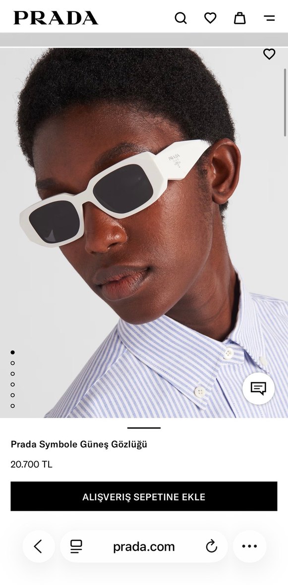 Prada Symbole Beyaz Güneş Gözlüğü - Görsel 2