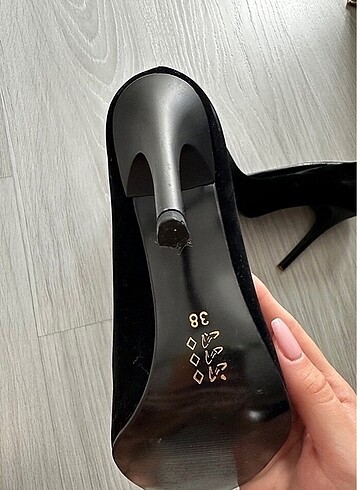 38 Beden siyah Renk siyah süet stiletto
