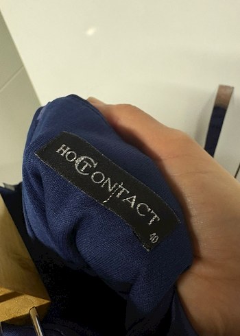 Lacivert Drapeli Uzun Straplez Abiye Elbise - Görsel 4