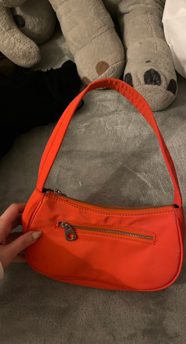 Kırmızı Fermuarlı Minimalist Kadın Çanta - Görsel 2