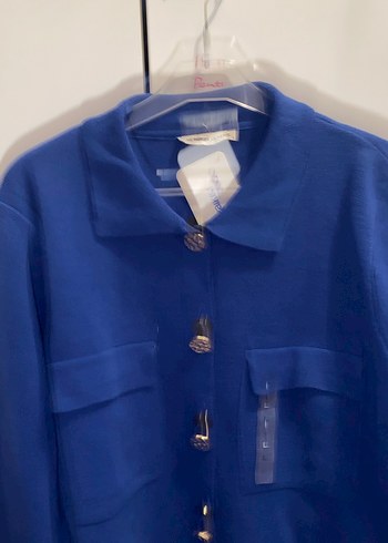 Düğmeli Lacivert Kadın Hırka - Görsel 3