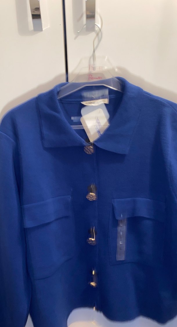 Düğmeli Lacivert Kadın Hırka - Görsel 3