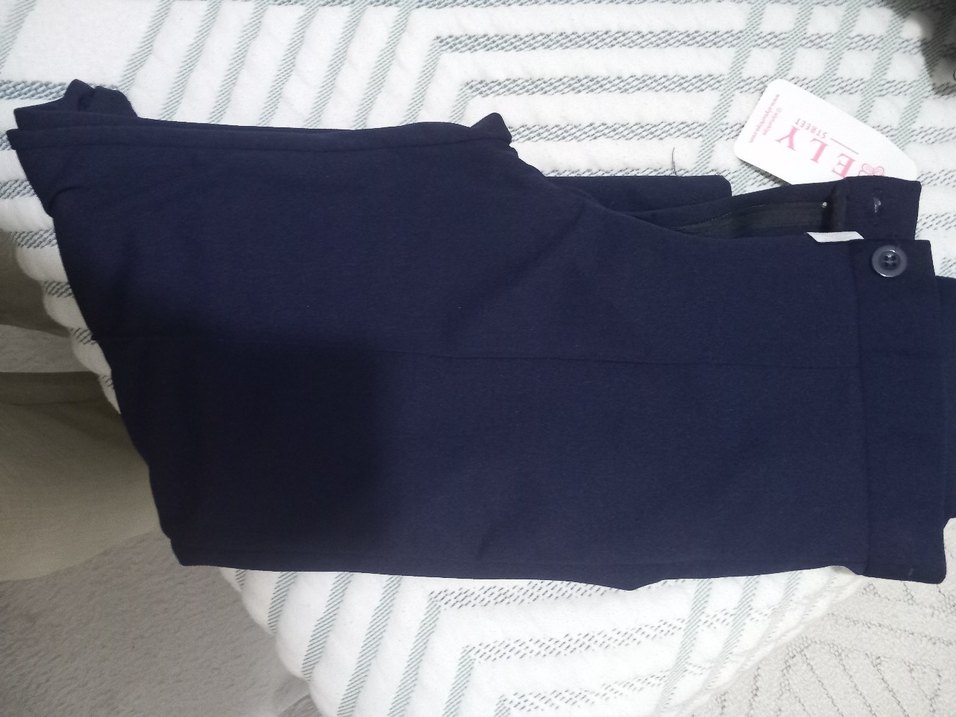 Düz Lacivert Kadın Kumaş Pantolon - Görsel 2