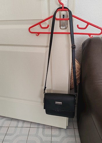 Siyah suni Deri Kadın Çanta Tokalı