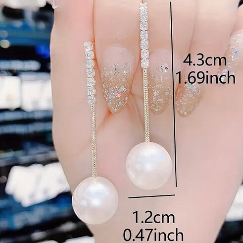 Beden beyaz Renk 925 Gümüş Küpe