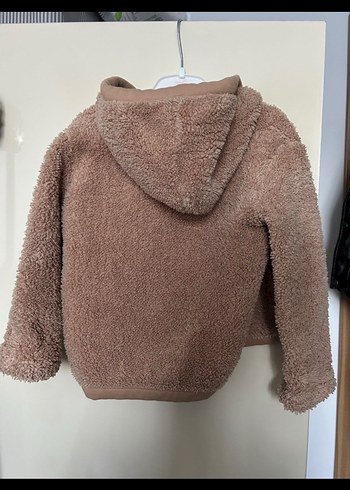 Kahverengi Kapüşonlu Bebek Montu - Görsel 3