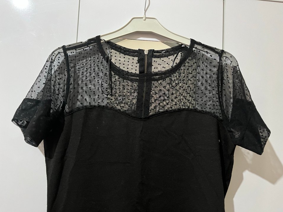 Dantel Detaylı Siyah Midi Gotik Elbise - Görsel 2