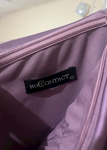 Mor Straplez Midi Drapeli Abiye Elbise - Görsel 3