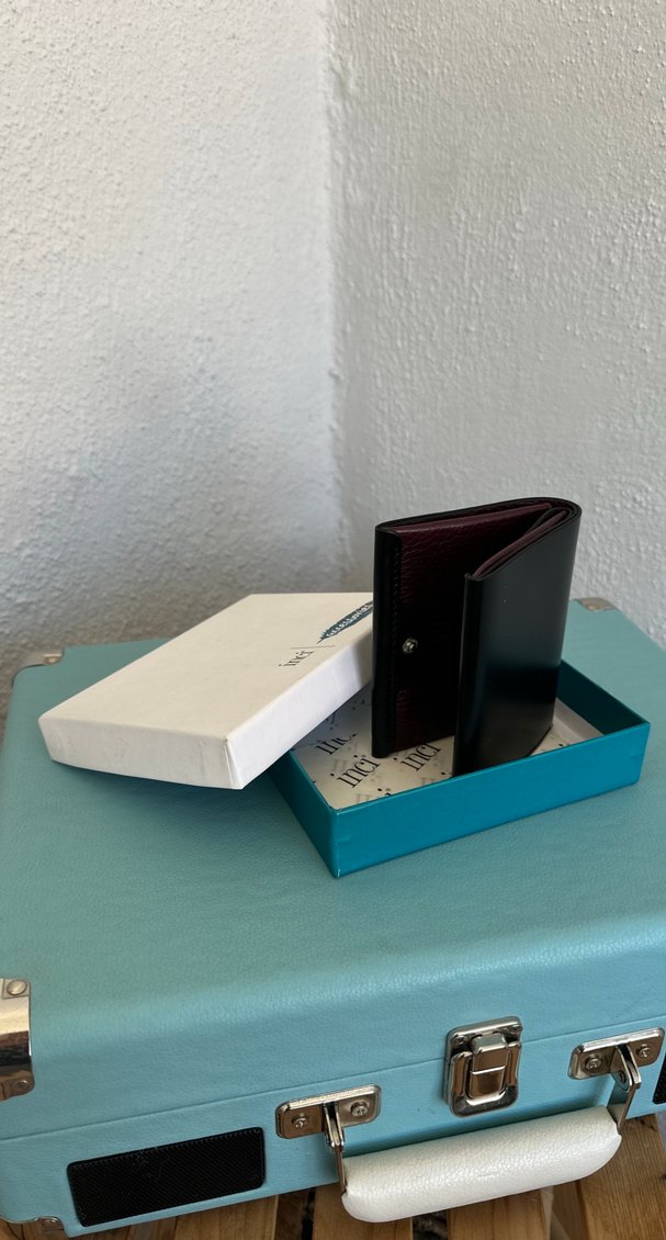 İnci Bordo Baskılı deri Erkek Cüzdanı - Görsel 2