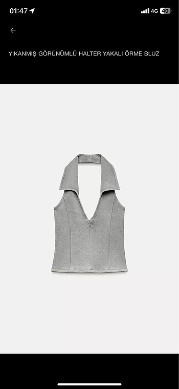 Halter yaka Zara bluz