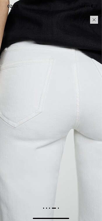 l Beden beyaz Renk Mango jean