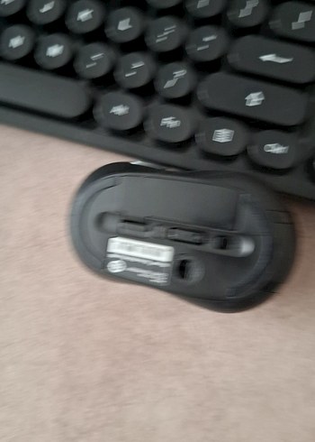 Siyah Yuvarlak Tuşlu Kablosuz Klavye ve Mouse - Görsel 4