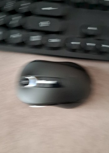 Siyah Yuvarlak Tuşlu Kablosuz Klavye ve Mouse - Görsel 2