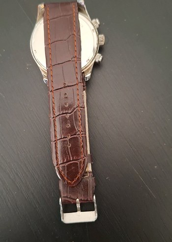 Vintage Erkek Saat Kayışı Bej Gri - Görsel 4