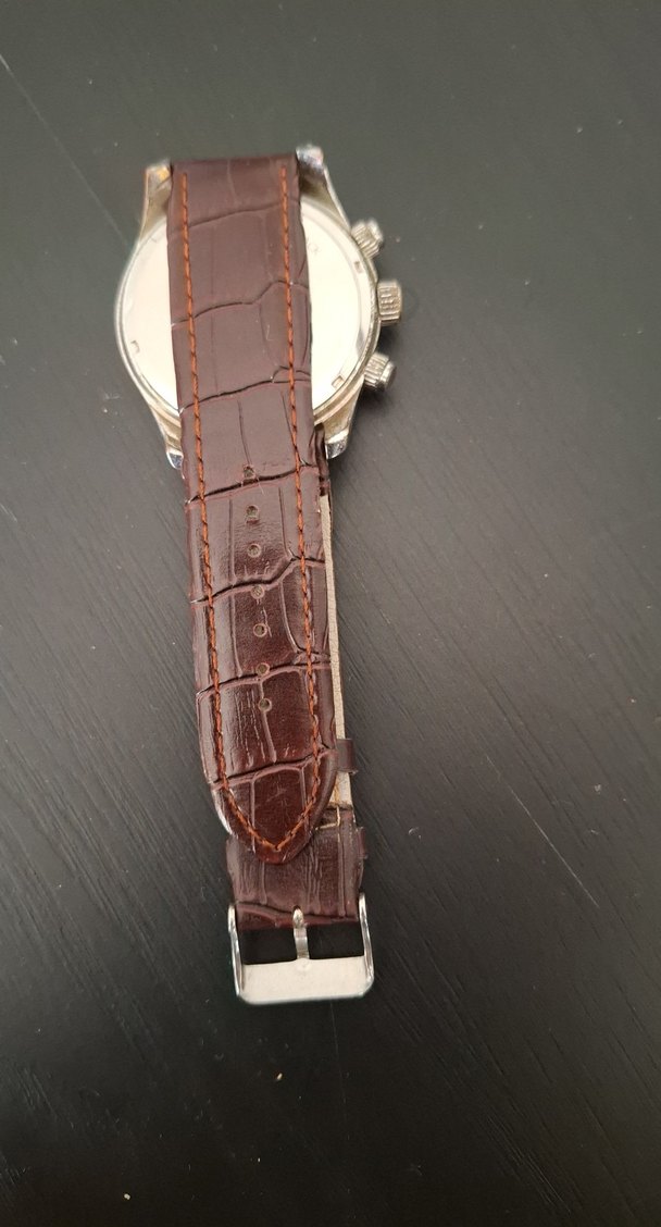 Vintage Erkek Saat Kayışı Bej Gri - Görsel 4