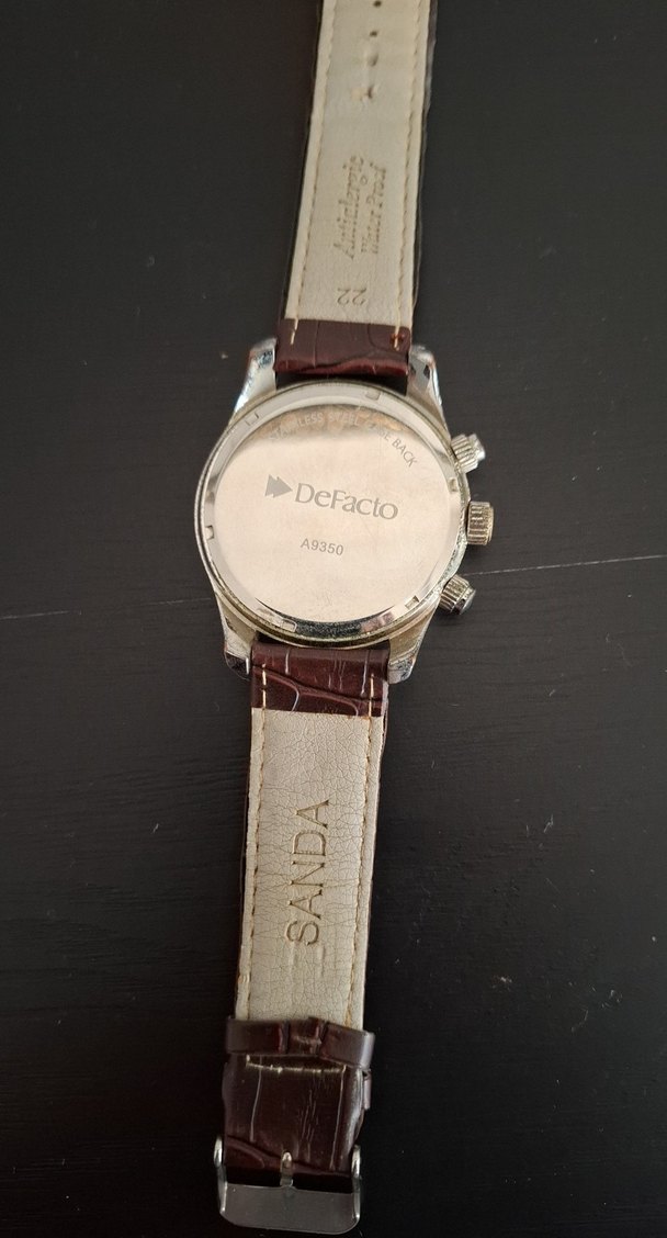 Vintage Erkek Saat Kayışı Bej Gri - Görsel 2