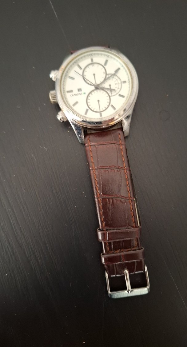 Vintage Erkek Saat Kayışı Bej Gri - Görsel 3