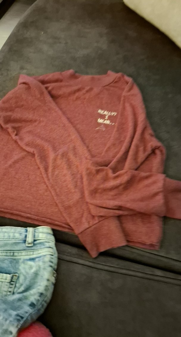 Bordo Baskılı Kısa Kollu Hamile Tişörtü - Görsel 2