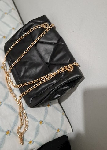 Siyah Kapitone Deri Kadın Çanta - Görsel 3