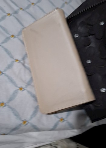 Gri Deri Fermuarlı Kadın Portföy Cüzdan - Görsel 2