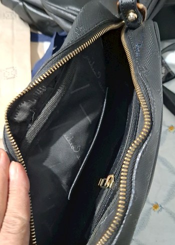 Klasik Siyah Deri Kadın Çanta - Görsel 5