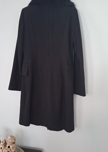 Siyah Kürklü Yaka Uzun Kaban - Görsel 7