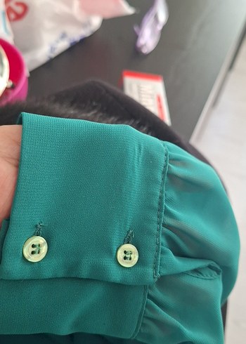 Kadın Turkuaz Uzun Suni Kürk Detaylı Elbise - Görsel 7