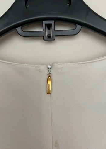 Beyaz Kısa Kollu Basic Elbise - Görsel 4