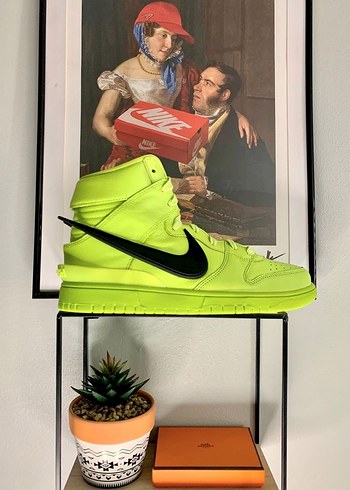 Nike x AMBUSH Dunk High yeşil sneakers - Görsel 5