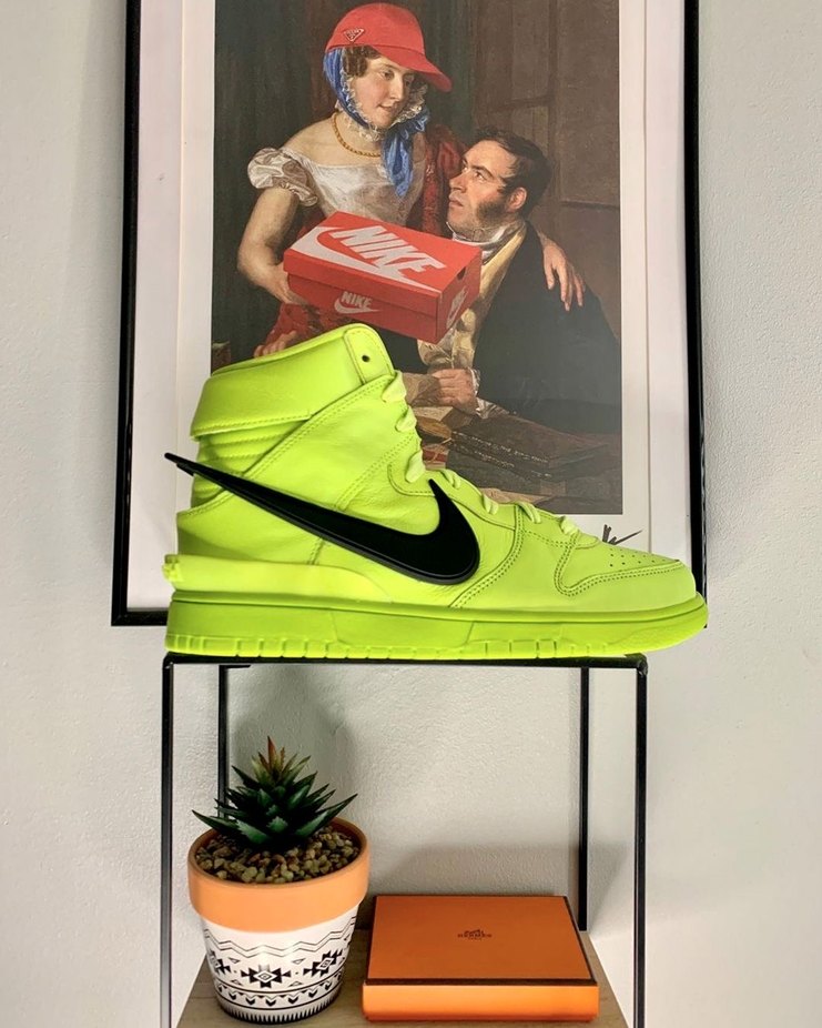 Nike x AMBUSH Dunk High yeşil sneakers - Görsel 5