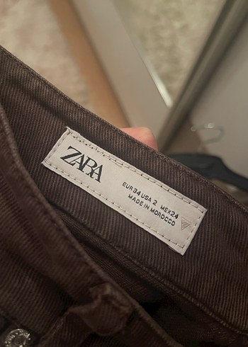 Zara Kahverengi Jean - Görsel 4